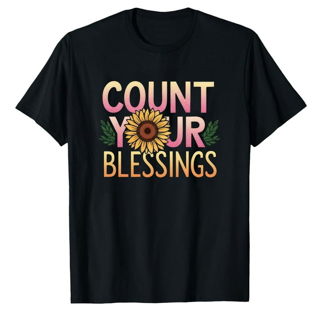 AALJY Count Your Blessings Tshirt Country Southern Rodeo Women Western T-Shirt