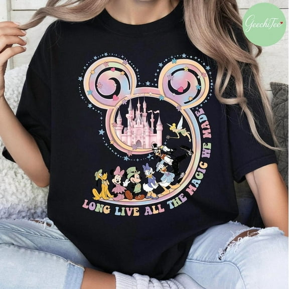 Retro Disney Princesses Castle Shirt, Disney Long Live All The Magic We Made Tshirt, Disney Trip Tee, Disneyland Shirt