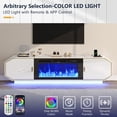 thumbnail image 3 of Blotout 70.9" Fireplace TV Stand with 40" Electric Fireplace, LED Lights, Storage Cabinet for TVs Up to 90", Modern Entertainment Center, 3 of 8