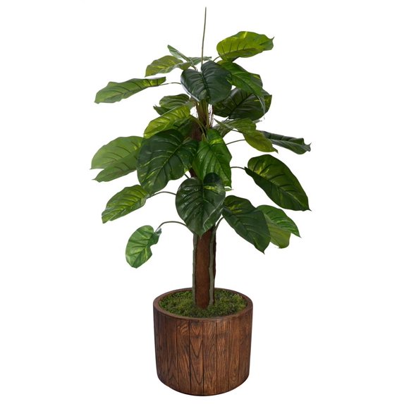 Vintage Home Artificial Faux Real Touch 53" Real Touch Greenery And Fiberstone Planter
