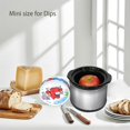 thumbnail image 2 of Mini Slow Cooker, 0.65 Qt Capacity small slow cooker, Ceramic Pot, Nutrient Loss Reduction, For Sauces, Stews & Dips, Round (stainless s), 2 of 5