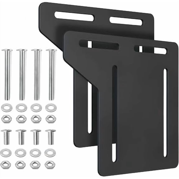 2 PCS Bed Frame Brackets Adapter Kit Fits Bed Frame Adapter Bracket,Replace Headboard Extra, Heavy Duty Bed Modification Plate, Headboard Attachment Bracket with Hardware Headboard Bracket