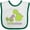 White and Green, variant on Inktastic Little Sister Purple Girls Baby Bib