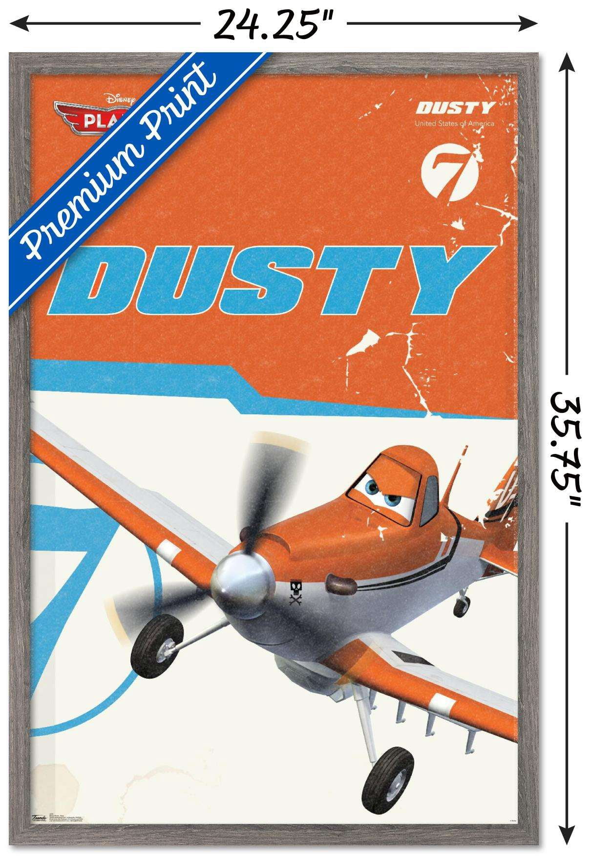 Disney Planes - Dusty Wall Poster, 22.375" x 34", Framed