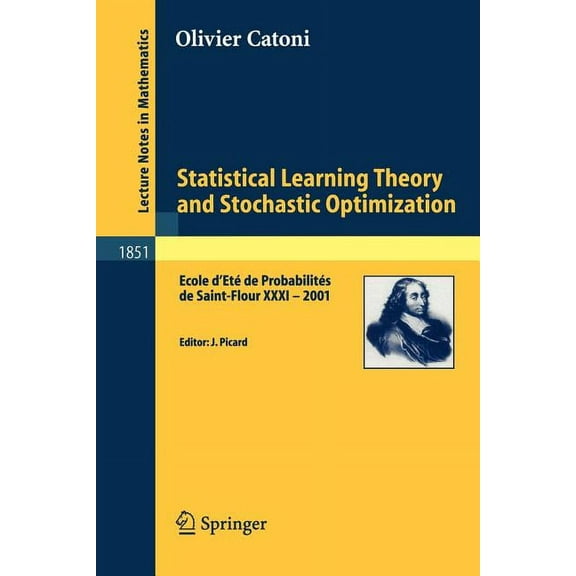 Statistical Learning Theory and Stochastic Optimization: Ecole d'EtÃ© de ProbabilitÃ©s de Saint-Flour XXXI - 2001, (Paperback)
