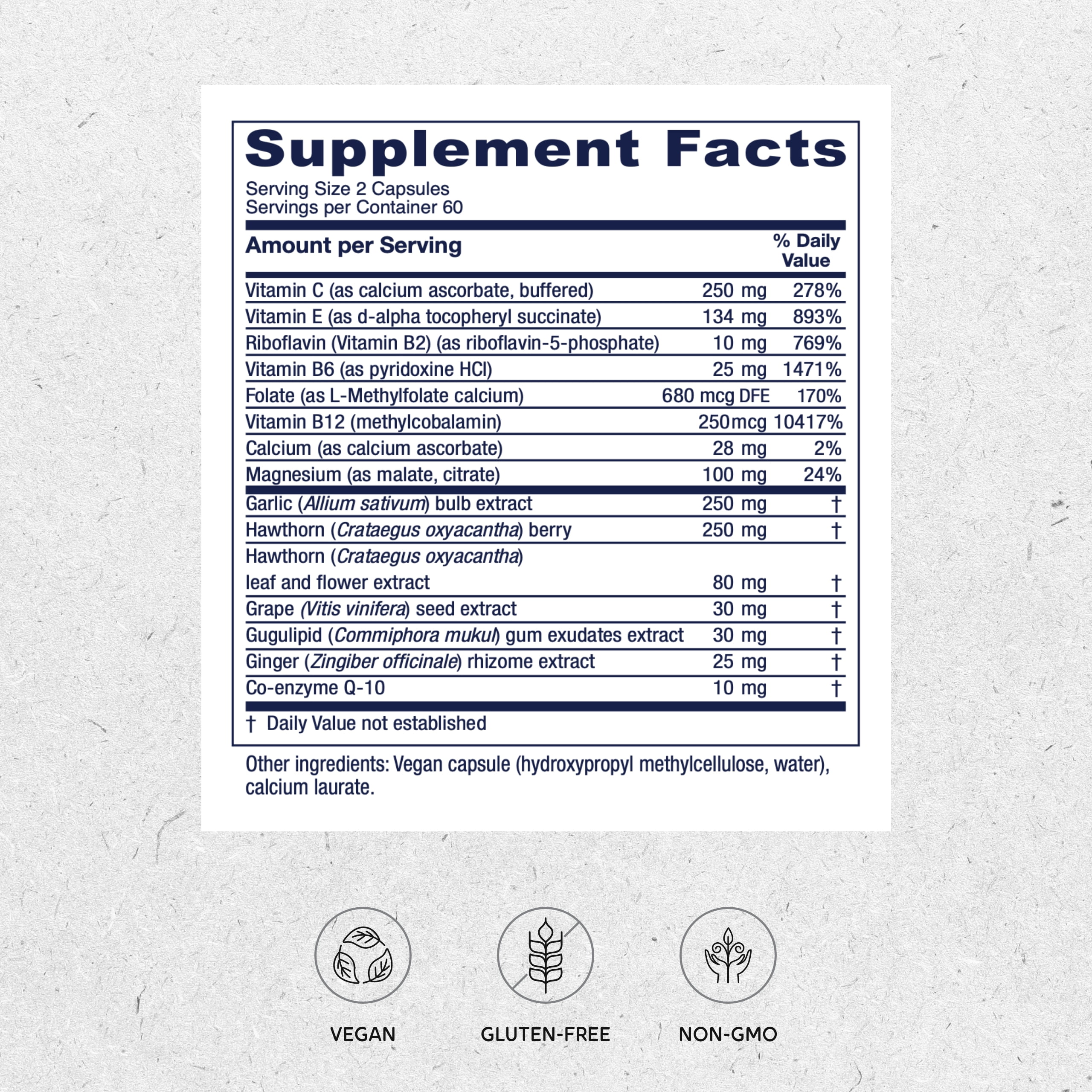 Vitanica CardioBlend, Cardiovascular Support, Vegan, 120 Capsules
