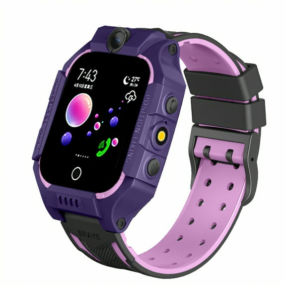 GJX Smart Watch for Kids,Alarm Clock Kids Smart Watch,Camera Watches for Kids,Purple