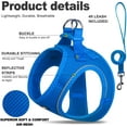 thumbnail image 2 of Fida Cat Harness and Leash Set for Walking Kitten and Puppy, Escape Proof Kitten Harness with Breathable Lightweight Soft Mesh, Adjustable Reflective Step-in Design for Kitten and Puppy.(XXXS, Blue), 2 of 7