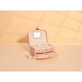 thumbnail image 5 of Unique Bargains 2 Layer Jewelry Boxes PU Leather Jewelry Organizer Case with Drawer Pink, 5 of 6