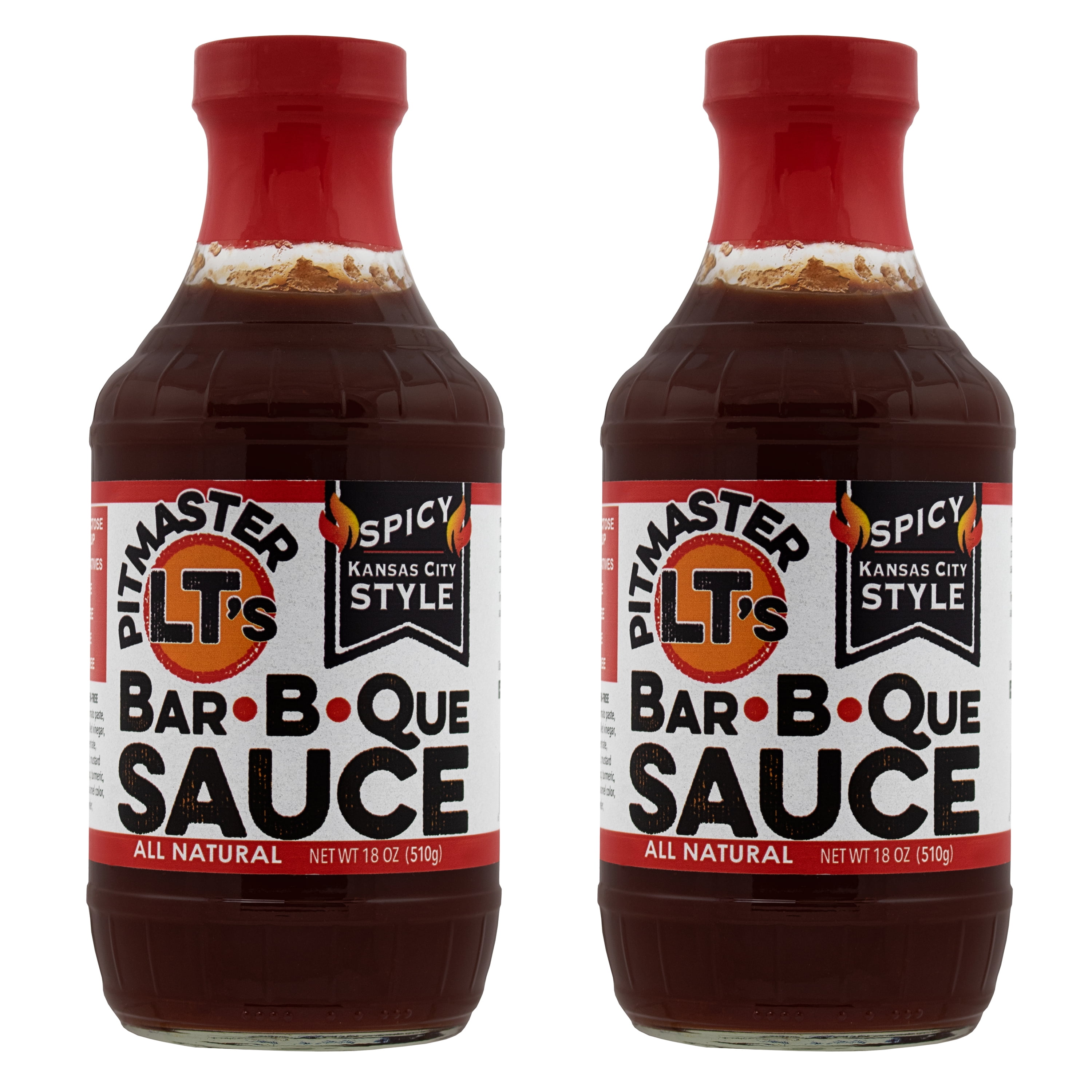 Pitmaster LT'S Kansas City Style AllNatural BBQ Sauce, Spicy Barbeque