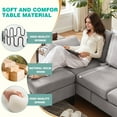thumbnail image 3 of Soscana Living Room 3 Piece Sofa Set,Sectional Sofa Couch with Storage Ottoman and Storage Pockets, L Shaped 3 Seater Couch with Reversible Ottoman Loveseat Accent Chair, Living Room Furniture Set, 3 of 10