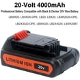 thumbnail image 2 of LBXR20 20V Lithium Battery Compatible with Black & Decker 20V MAX Lithium Battery LBXR2520 LBXR2020 LBX20 LB2X4020 LB2X3020 and LCC221 LST522 LST201 LST220 LST300 20-Volt Max Tools, 2 of 5