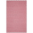 thumbnail image 2 of SAFAVIEH Montauk Siomha Chevron Cotton Area Rug, Red/Ivory, 3' x 5', 2 of 7