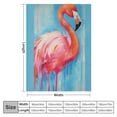 thumbnail image 4 of COMIO Bold Abstract Flamingo Painting Super Soft Flannel Blanket (Universal 1) White, 4 of 6