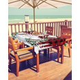 thumbnail image 2 of Outdoor Tablecloth with Umbrella Hole & Zipper, Red Plaid Snowman Christmas Rectangle Tablecloth 60x102 Inch, Xmas Tree Snowflake Balls Patio Table Cover Waterproof Table Cloth for Picnic, 2 of 6
