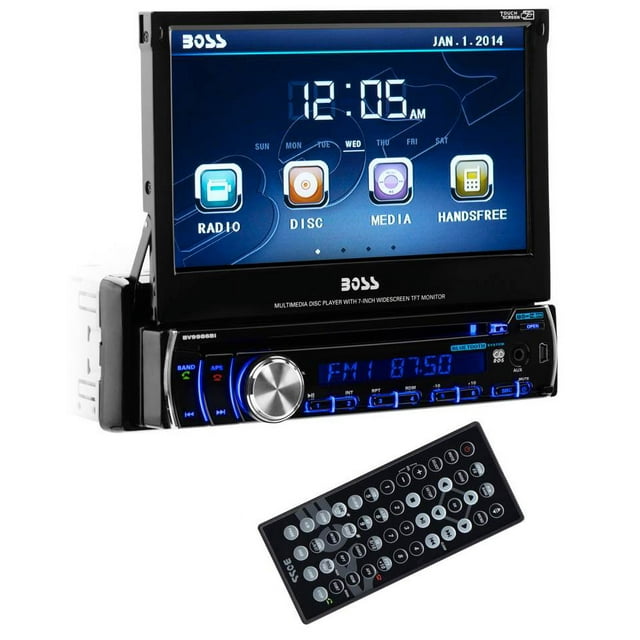 BOSS BV998 6BI Lecteur DVD/CD/MP3 Tactile 7 Pouces Récepteur iPod USB/SD/AUX Bluetooth