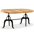 thumbnail image 3 of vidaXL Dining Table Solid Mango Wood and Steel 180 cm, 3 of 5