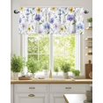 thumbnail image 2 of Spring Floral Valances for Windows, Watercolor Wildflower Multicolor Flowers Rod Pocket Kitchen Window Curtain Valance, Leaf Window Treatment Valance Curtains for Kitchen Living Room Bathroom, 54"x18", 2 of 6