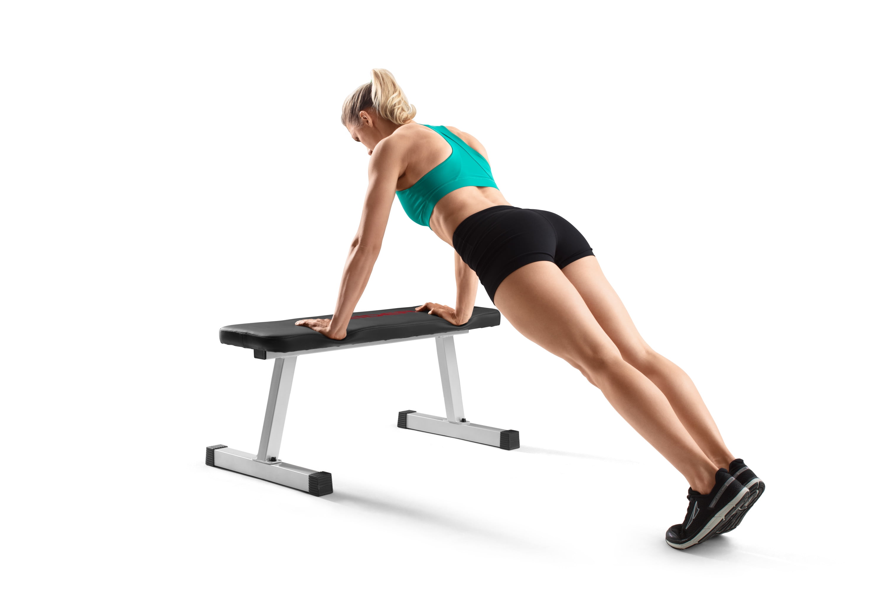 Weider Strength Flat Weight Bench with Sewn Vinyl Seats and 460 lb. Total Weight Capacity Walmart