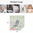 thumbnail image 5 of Easter Cloth Napkins, Spring Rabbit Eggs Botanical Floral Green Lattice Washable and Reusable Dinner Napkins Set of 2, Table Napkin for Kitchen Party Birthday Wedding Hotel Housewarming 20"x20", 5 of 9