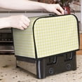 thumbnail image 7 of Xecao Lemon Yellow Checkboard Print 2 Slice Toaster Cover with Pockets, Small Appliance Cover, Dust and Fingerprint Protection, Machine Washable, 7 of 7