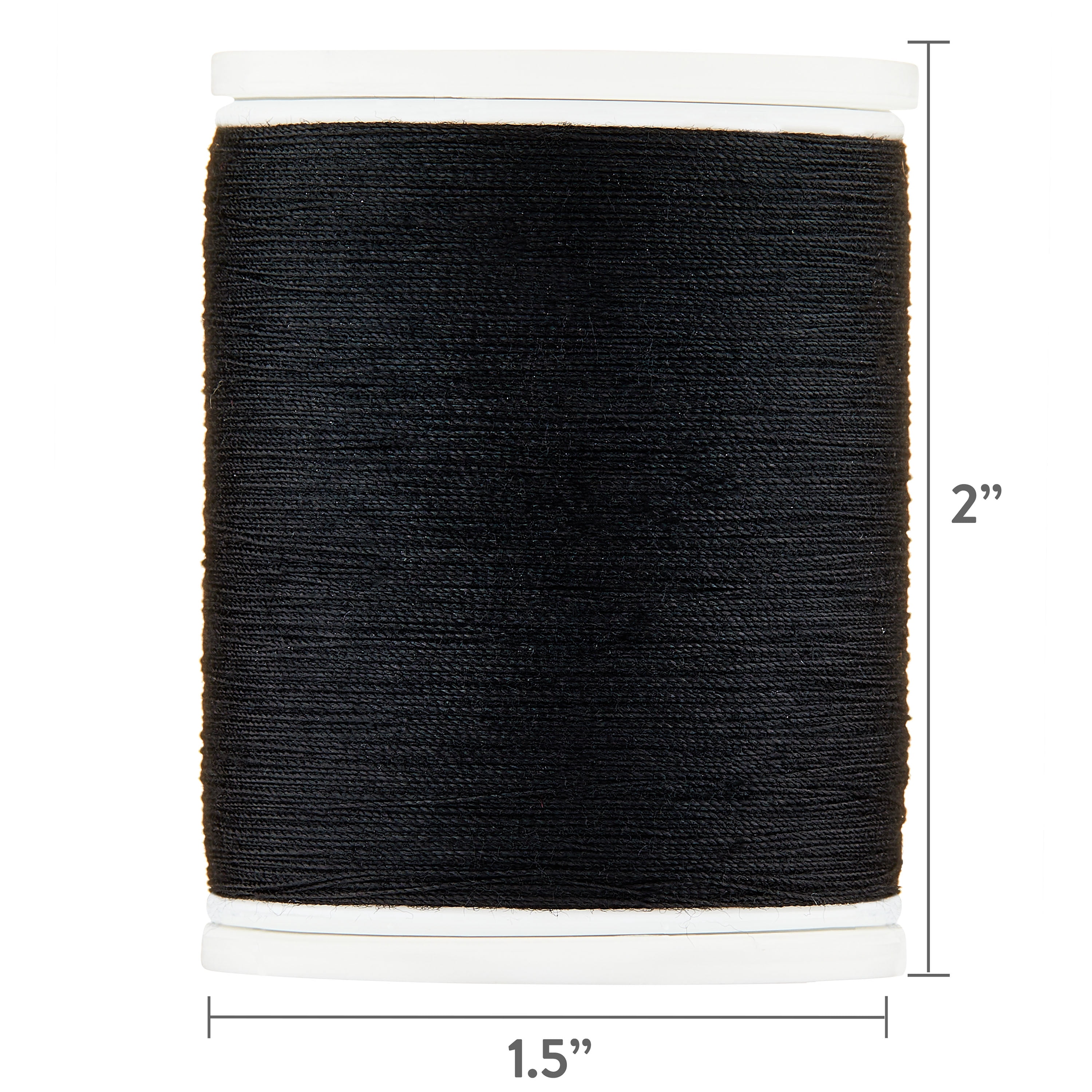 Hello Hobby Black 100% Polyester All Purpose Thread, 500 Yards