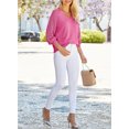 thumbnail image 4 of Sidefeel Womens V-Neck Sweaters Solid Color Knitted Pullover Tops Hollow Out Cable Knit Jumper Tops, 4 of 4