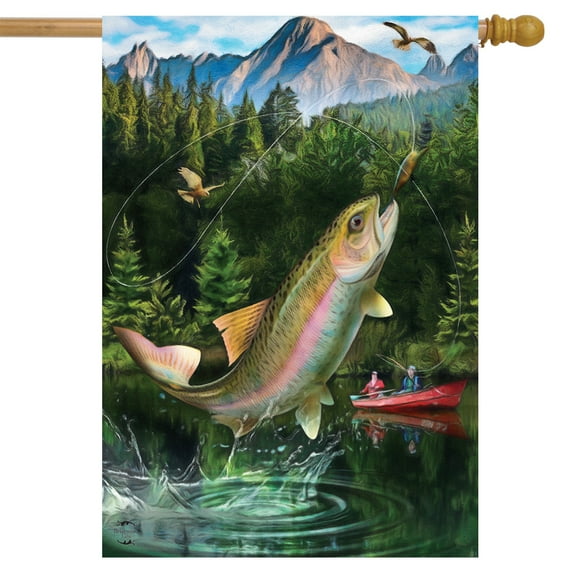 Briarwood Lane Gone Fishing Summer House Flag