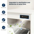 thumbnail image 5 of Veanerwood Tilt Out Trash Cabinet, 10 Gallon Recycling Trash Can Cabinet with Negative ion and deodorizing Function, for Kitchen Dining Room, White, 5 of 7