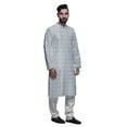 thumbnail image 2 of Atasi Ensemble Kurta-Pyjama Long en Coton pour Hommes, Kurta-Pyjama Décontracté de Designer, Vêtements, 2 of 5