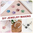 thumbnail image 4 of Uxcell Enamel Paw Print Charms, 50 Pcs Alloy Dog Cat Paw Charms Pendant Cute Animal Footprint Beads with Glitter Powder for DIY Jewelry Making Craft Necklace,(Gold Tone/Blue), 4 of 6