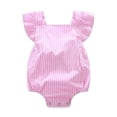 thumbnail image 3 of Barboteuse Sans Manches à Rayures Roses pour Bébés Filles, Tenue d'Été, 3 of 5