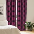 thumbnail image 3 of Ambesonne Purple Mandala Window Curtains, Psychedelic Boho, Each 28" W x 63" L, Maroon Magenta, 3 of 5