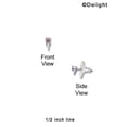 thumbnail image 4 of Silvertone Violin and Bow Light Purple Crystal Post Earrings, 4 of 4