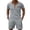Light Gray, variant on Uwinwear Men's Waffle Knit Casual 2 Piece Outfit Colorblock Polo Shirt and Drawstring Shorts Set with Chest Pocket Summer Casual 2 Piece Outfit,White,M