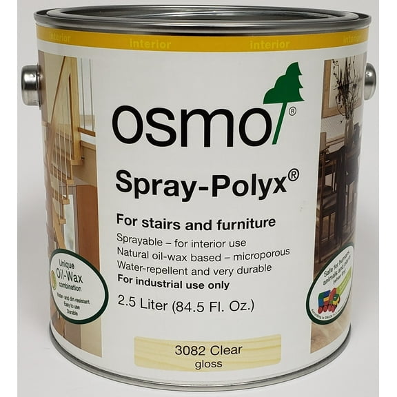 Osmo - Sprayable Polyx Oil - 3082 Clear Gloss Spray Wood Finish 2.5 Liter