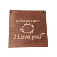 thumbnail image 1 of corazón "20 razones por las que ", recuerdo multiusos con caja, madera con forma corazón para, 1 of 9