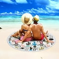 thumbnail image 5 of Matoen Microfiber Round Beach Towels Fast Dry & Sandproof, Extra Large Holiday Picnic Table Circle Throws 60 inch, 5 of 6