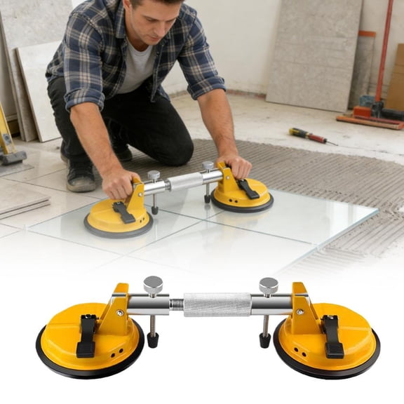 Floor Gap Fixer Tool - Professional Countertop Alignment Clamps with Adjustable Vacuum Suction - Seam Setter & Gap Repair Tool for Granite, Marble, Stone Slab & Glass