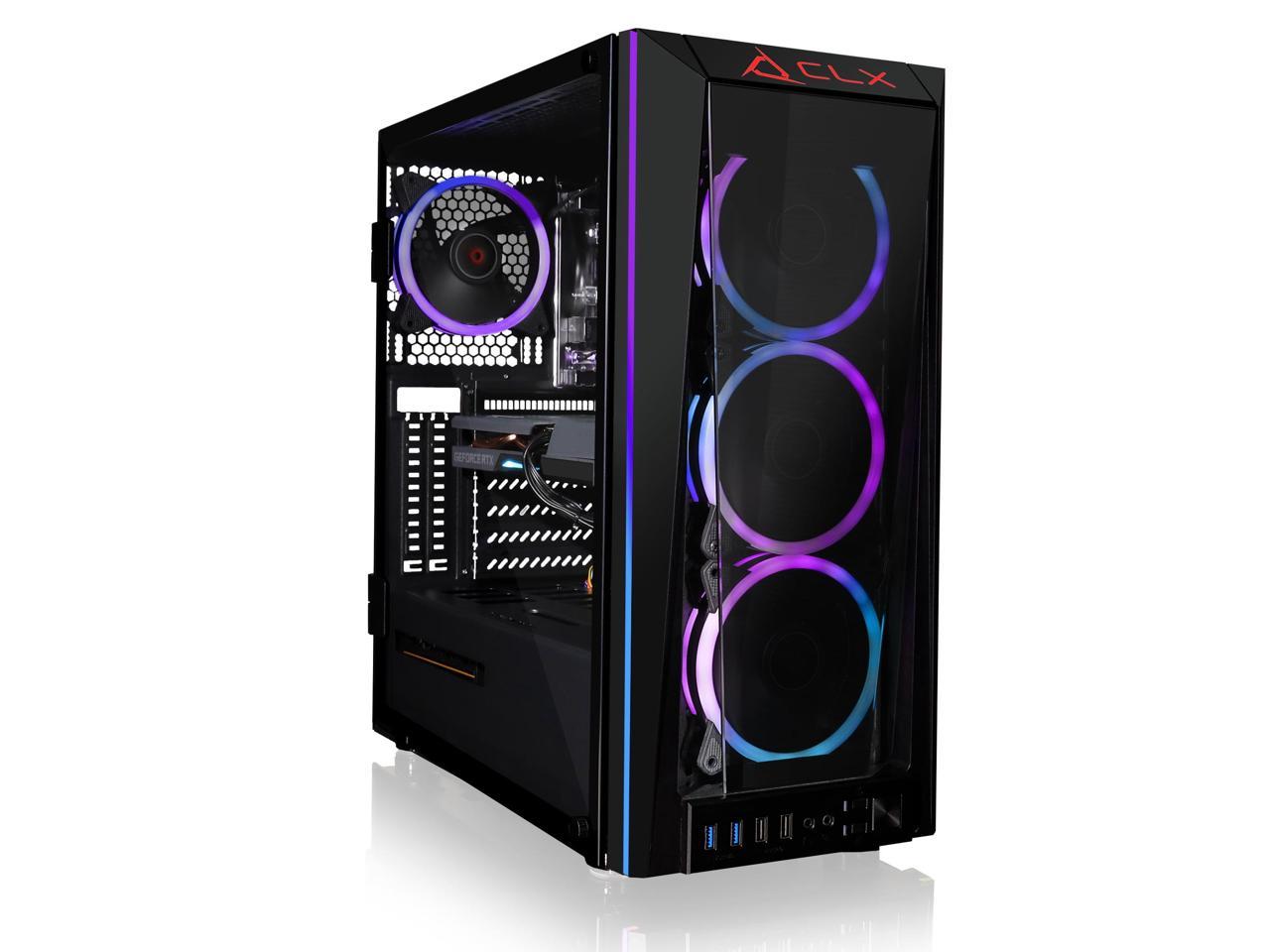CLX SET Gaming Desktop - Liquid Cooled Intel Core i7 10700KF 3.8GHz 8-Core Processor, 32GB DDR4 Memory, GeForce RTX 3060 12GB GDDR6 Graphics, 500GB SSD, 4TB HDD, WiFi, Windows 11 Home 64-bit