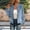Blue women's long sleeve zip jacket a1, variant on Women's Long Sleeve Zip Jacket Collared Casual Basic Solid Outerwear for Holiday Travel Fall Fashion Clothes, Coffee L