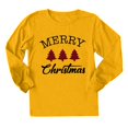 thumbnail image 2 of Camisas Navideñas Para Mujer Tops de Manga Larga Blusa de Cuello Redondo Con Estampado de Letras de Árbol de Navidad Para Mujer Odeerbi  ODB208440, 2 of 6