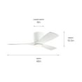 thumbnail image 2 of Kichler 300032MWH Volos Contemporary 48" Ceiling Fan With Light In Matte White, 2 of 7