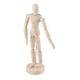 thumbnail image 1 of Maniquí de madera articulado sin terminar, articulado, con base, perfecto para decoración del hogar, 8 pulgadas, 1 of 12