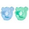 Philips Avent Soothie Bear Shape BPA Free Pacifier, 2 Count Blue/Green 3m+ SCF194/03