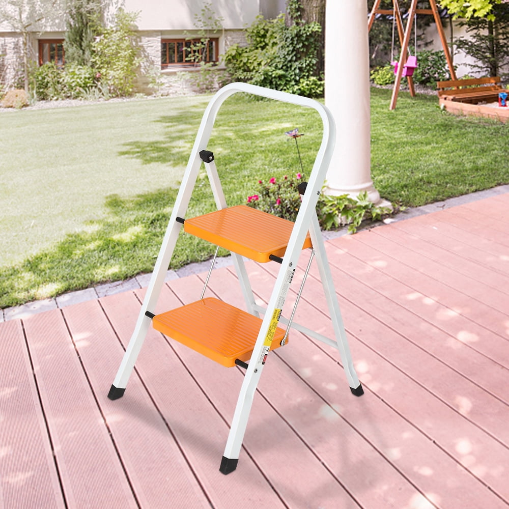 Private Jungle 2 Step Ladder Portable Step Stool with Handgrip Anti-Slip and Wide Pedal Sturdy Steel Ladder Multi-Use for Home,Garden and Office Private Jungle 2 Step Ladder Portable Step Stool with Handgrip Anti-Slip and Wide Pedal Sturdy Steel Ladder Multi-Use for Home,Garden and Office