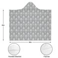 thumbnail image 3 of Wearable Blanket,Gray Geometric Arrow Pattern Hooded Wearable Sherpa Blanket for Adults & Teens,Winter Poncho Shawl Wrap Cape Thick Warm,50"x60", 3 of 5