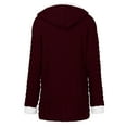 thumbnail image 3 of Womens Winter Sweater Coat Usmixi Knitted Sweater Coat for Women Fashion Horn Button Plus Size Hooded Outerwear Long Sleeve Solid Plush Patchwork Sweater Tops Trendy Coats, 3 of 7