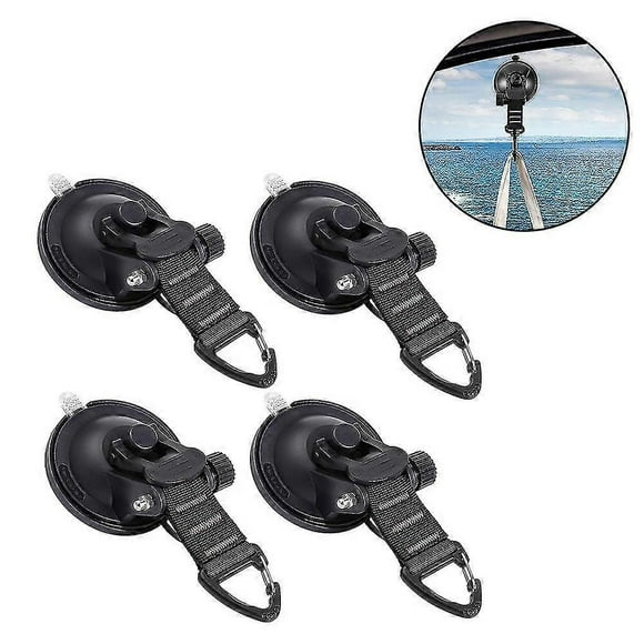 4pcs Camping Tarp Suction Cups Secure Your Tarp With Ease, Black