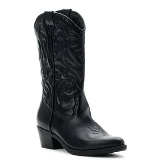 Time and Tru Women's Western Slouch Boots - Walmart.com